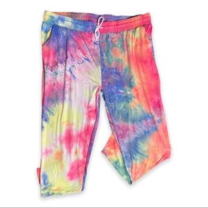 Skylee Soft Joggers Plus Size Dopamine Tie Dye Comfy Drawstring Lounge Pants